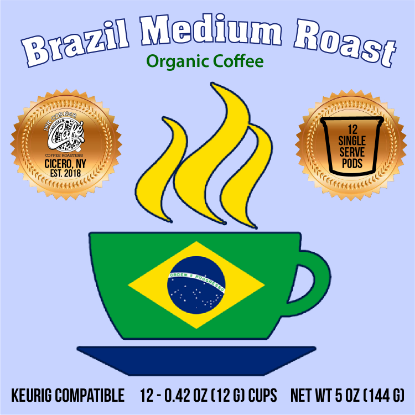 Syracuse Coffee - 24 k cups brazilian medium roast organic coffee