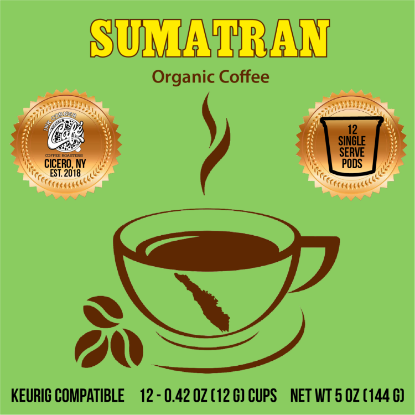 Syracuse Coffee - 24 k cups sumatran blend organic coffee