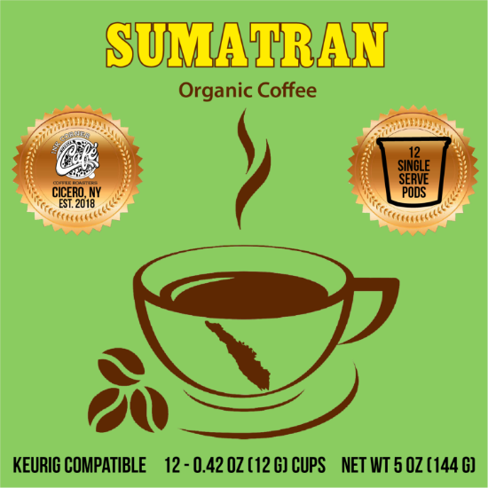 Syracuse Coffee - 24 k cups sumatran blend organic coffee