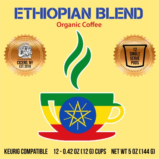 Syracuse Coffee - 24 k cups ethiopian blend organic coffee