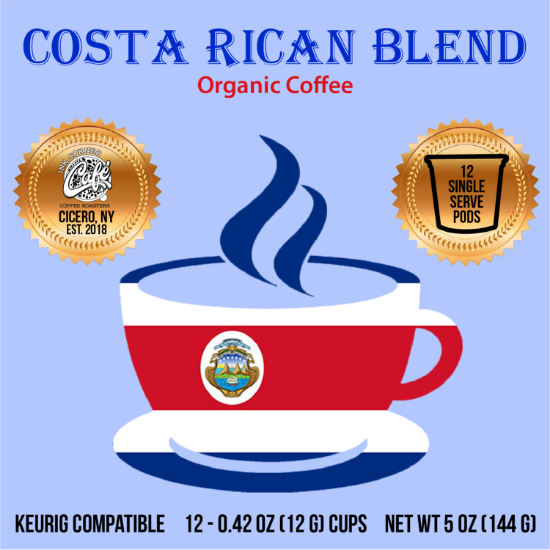 Syracuse Coffee - 24 k cups costa rican blend organic coffee